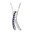 SAPPHIRE & DIAMOND X PENDANT