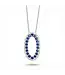 SAPPHIRE & DIAMOND OVAL PENDANT