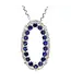 SAPPHIRE & DIAMOND OVAL PENDANT