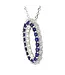SAPPHIRE & DIAMOND OVAL PENDANT