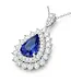PEAR SAPPHIRE & DIAMOND HALO PENDANT