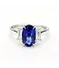 OVAL SAPPHIRE & DIAMOND RING