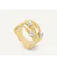 Marco Bicego Marrakech - Five Row Coil Ring with Three Diamond Stations