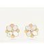 Marco Bicego Petali - Mother of Pearl Flower Stud Earrings with Diamonds