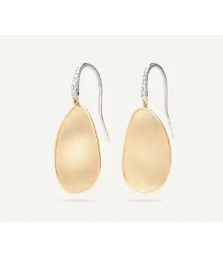 Marco Bicego Lunaria - Gold Petal Earrings with Diamonds