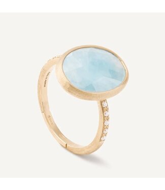 Marco Bicego Siviglia - Oval Aquamarine Ring with Diamonds