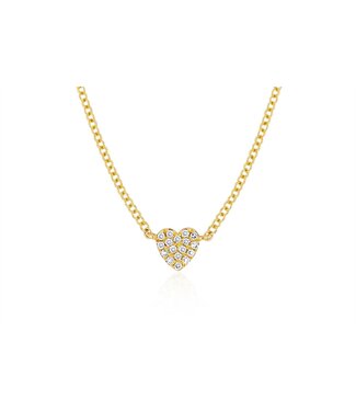 EF COLLECTION Baby Diamond Heart Necklace