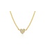 EF COLLECTION 14KY BABY DIAMOND HEART NECKLACE