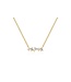 EF COLLECTION 14KY MULTI FACETED DIAMOND MINI BAR NECKLACE