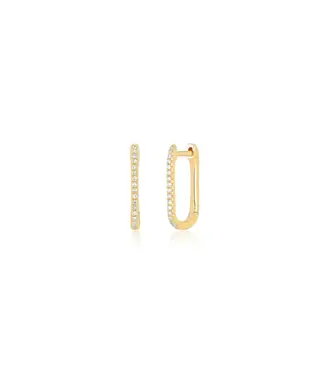EF COLLECTION 14KY DIAMOND LOLA HOOP