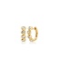 EF COLLECTION 14KY DIAMOND PILLOW HUGGIE EARRING