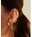 EF COLLECTION 14KY DIAMOND PILLOW HUGGIE EARRING