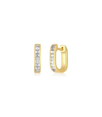 EF COLLECTION Diamond Lola Huggie Earrings