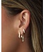 EF COLLECTION 14KY W DIAMOND LOLA HUGGIE EARRING