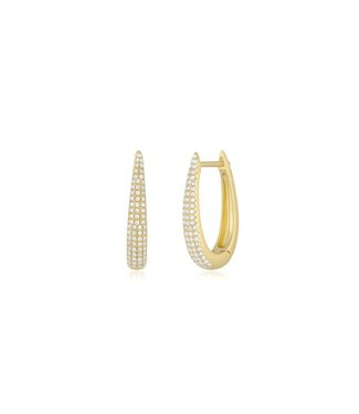 EF COLLECTION Diamond Maeve Hoop Earrings