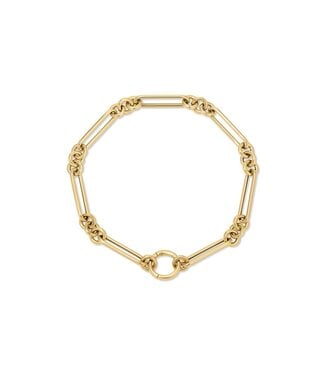 EF COLLECTION 14KY MIXED CHAIN ENHANCED BRACELET