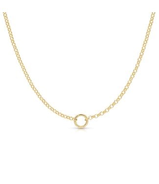EF COLLECTION 14KY ROLO CHAIN ENHANCED NECKLACE