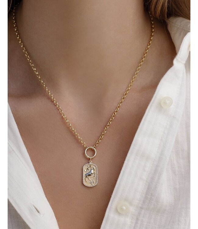 EF COLLECTION 14KY ROLO CHAIN ENHANCED NECKLACE