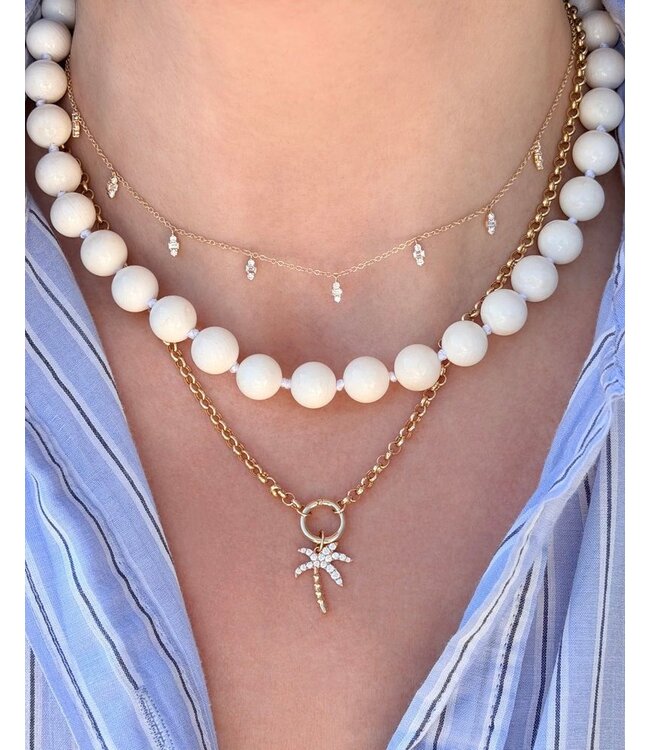 EF COLLECTION 14KY ROLO CHAIN ENHANCED NECKLACE