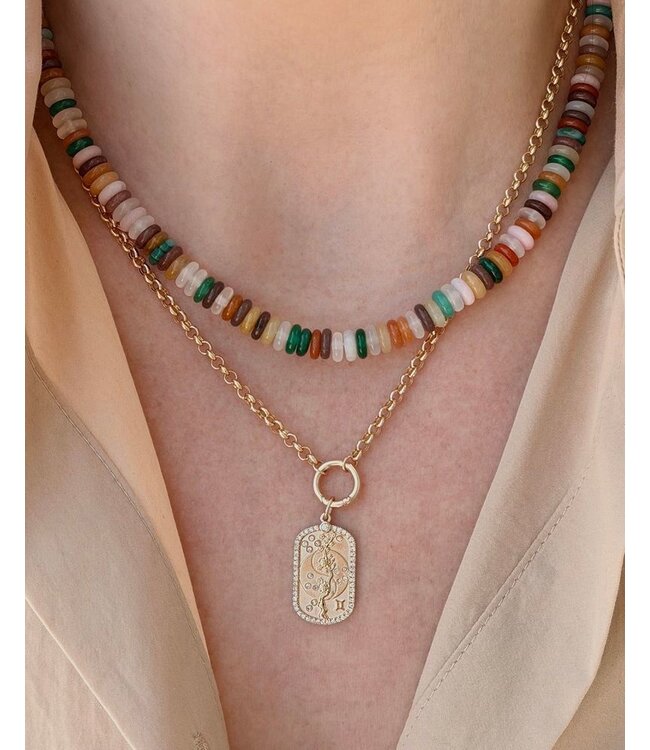 EF COLLECTION 14KY ROLO CHAIN ENHANCED NECKLACE