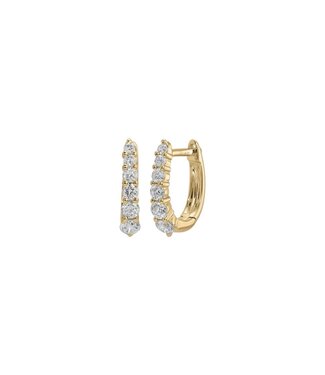 EF COLLECTION Diamond Mini Maeve Huggie Earrings
