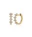 EF COLLECTION 14KY DIAMOND FLEUR HUGGIE EARRING
