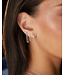 EF COLLECTION 14KY DIAMOND FLEUR HUGGIE EARRING