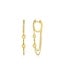 EF COLLECTION 14KY PILLOW CHAIN DIAMOND MINI HUGGIE EARRING