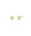 EF COLLECTION 14KY BABY DIAMOND STAR STUD EARRING