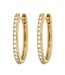 THREE STORIES CLASSIC OVAL PAVE HOOPS