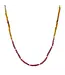 THREE STORIES Delicate Multi-Colored Sapphire Beaded Chain