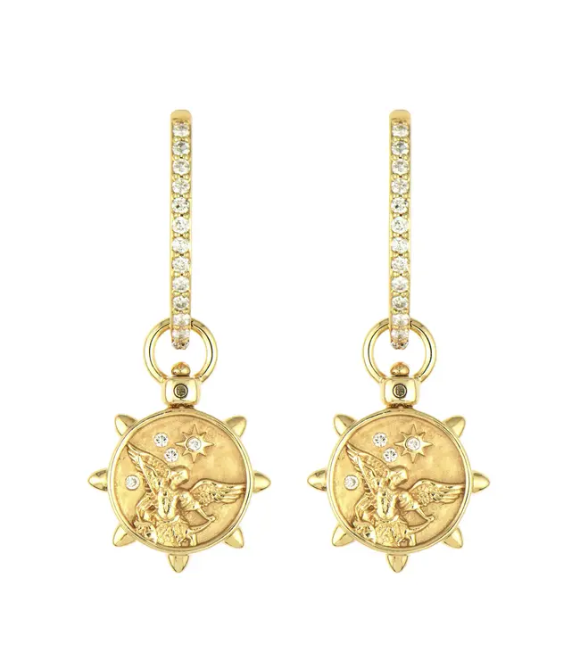 THREE STORIES Cross/Archangel Michael Double Sided Charms