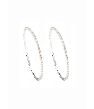 THEIA JEWELRY CZ Hoop 2" White Gold