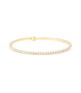 THEIA JEWELRY Clear CZ Bangle - Gold
