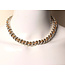 ERMINE White & Yellow Gold Double Chain Necklace