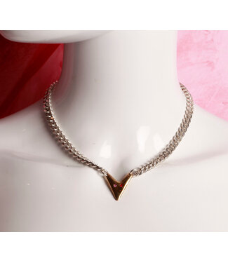 ERMINE Red Heart Eyes Necklace