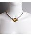 ERMINE Silver & Brass Donut Choker