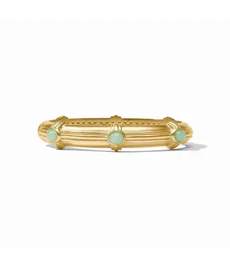 JULIE VOS Portofino Stone Hinge Bangle - Aqua Jade