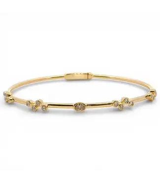 TABRIJA Gold Bangle with Diamonds