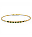TABRIJA Beaded Bracelet with Emerald Green Stones - Yellow Gold