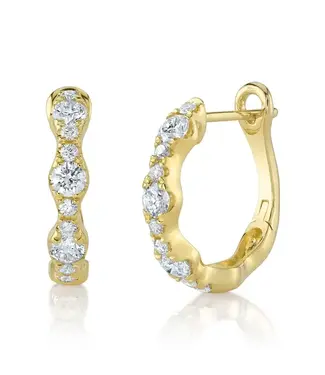SHY CREATION Kate - Diamond Hoop Earrings