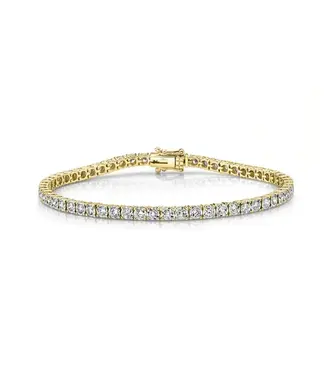 SHY CREATION Stella - Diamond Tennis Bracelet - Yellow Gold