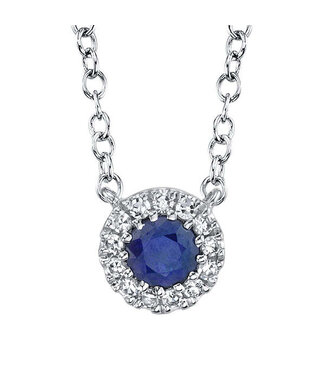 SHY CREATION Eden - Diamond & Blue Sapphire Necklace