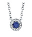 SHY CREATION Eden - Diamond & Blue Sapphire Necklace