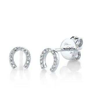 SHY CREATION Kate - Diamond Horseshoe Stud Earrings