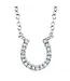 SHY CREATION Kate - Diamond Horseshoe Necklace - White Gold