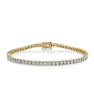 SHY CREATION Stella - Diamond Tennis Bracelet - Yellow Gold