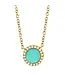 SHY CREATION Kate - Diamond & Composite Turquoise Necklace