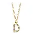 SHY CREATION Initial Diamond Necklace - Initial D - Yellow Gold
