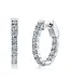 SHY CREATION Stella - Diamond Oval Hoop Earrings - White Gold